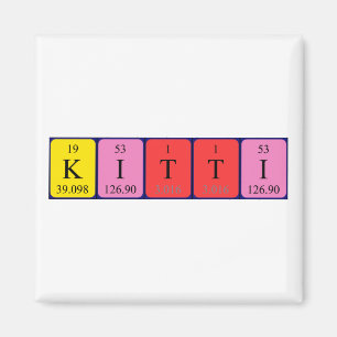 Kitti periodic table name magnet