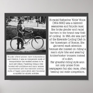 Kittie Knox Bi-racial Cyclist Bicycle Feminist Poster