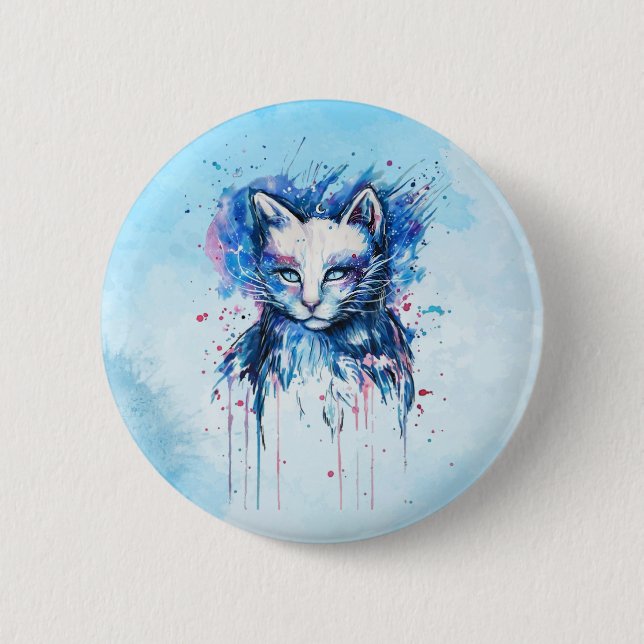 Kitty 6 Cm Round Badge (Front)