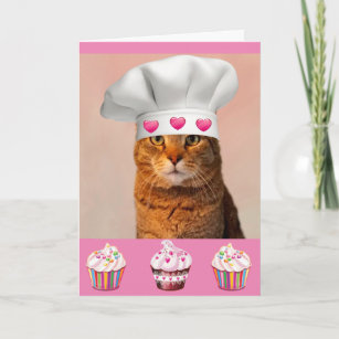Kitty And Cupcakes Birthday Card