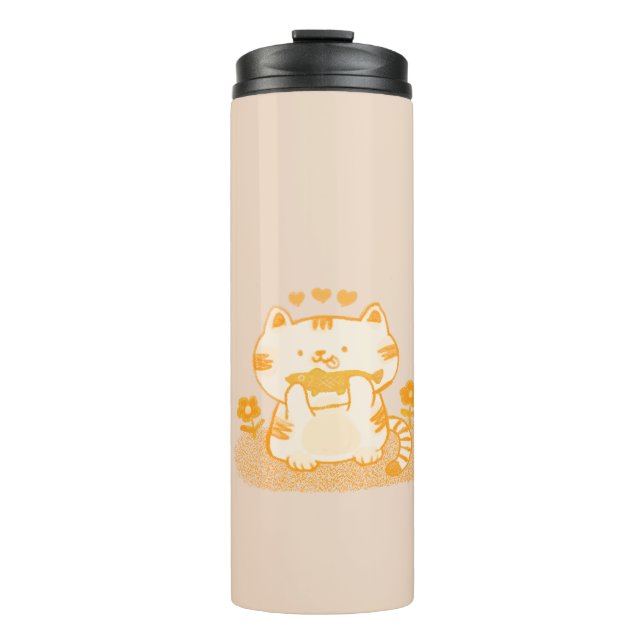 Kitty and fish thermal tumbler (Front)