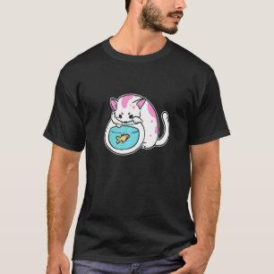 Kitty and Goldfish Cat Mum T-Shirt