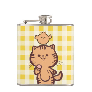 Kitty and Little chicken Hip Flask