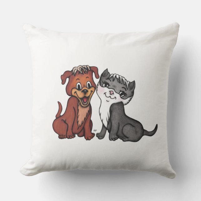 Kitty and Puppy Cushion (Front)
