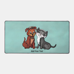 Kitty and Puppy Desk Mat