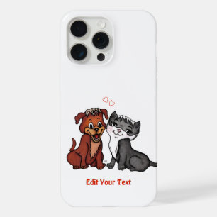 Kitty and Puppy , Edit Your Text iPhone 15 Pro Max Case