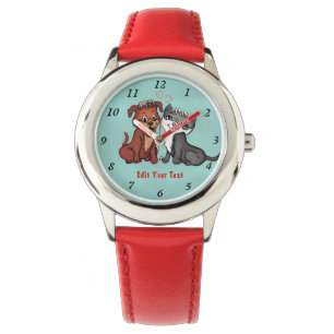 Kitty and Puppy , Edit Your Text Watch
