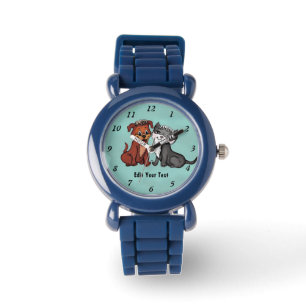 Kitty and Puppy , Edit Your Text Watch
