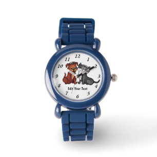 Kitty and Puppy , Edit Your Text Watch