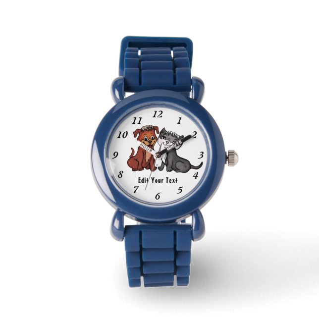 Kitty and Puppy , Edit Your Text  Watch (Front)
