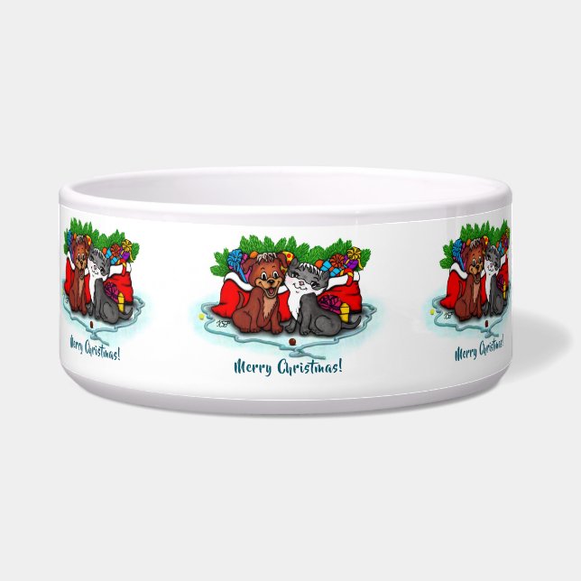 Kitty and Puppy , Happy XMas (Front)