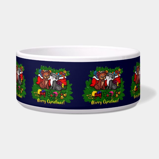 Kitty and Puppy , Happy XMas (Front)