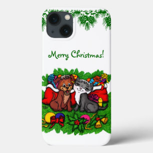 Kitty and Puppy , Happy XMas iPhone 13 Case