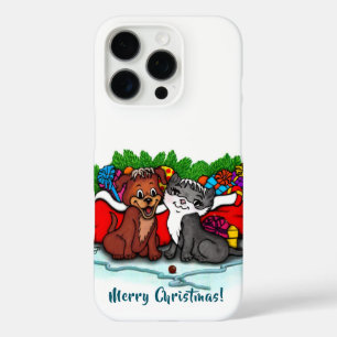 Kitty and Puppy , Happy XMas iPhone 16 Pro Case