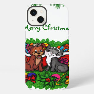 Kitty and Puppy , Happy XMas iPhone 13 Case
