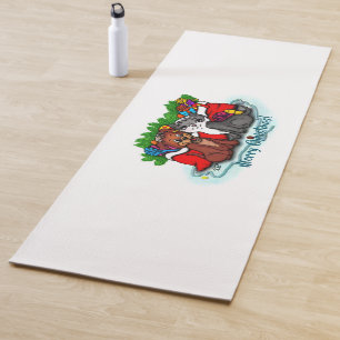 Kitty and Puppy , Happy XMas Yoga Mat