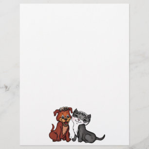 Kitty and Puppy Letterhead