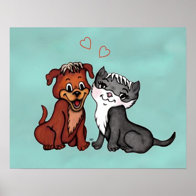Kitty and Puppy Poster (Front)