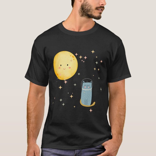 Kitty and the moon T-Shirt (Front)
