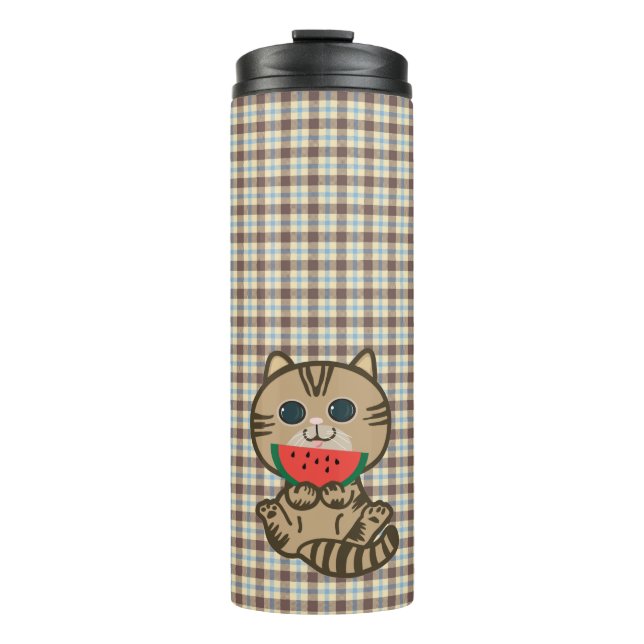kitty and watermelon thermal tumbler (Front)