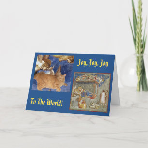 Kitty Angel at Nativity Holiday Card