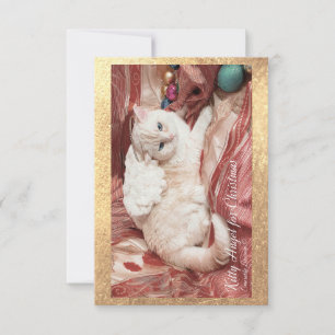 Kitty Angel for Christmas Thank You Card