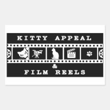 Kitty Appeal & Film Reels Black Sticker
