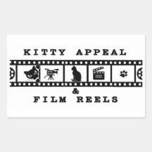 Kitty Appeal & Film Reels White Sticker