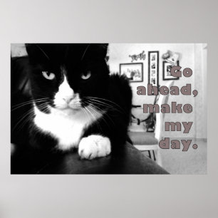 Kitty Attitude - Go Ahead, Make My Day Poster