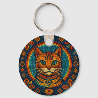 Kitty Bead Design Key Ring