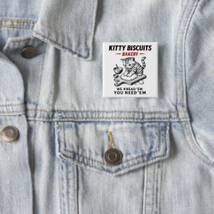 Kitty Biscuits Bakery 15 Cm Square Badge