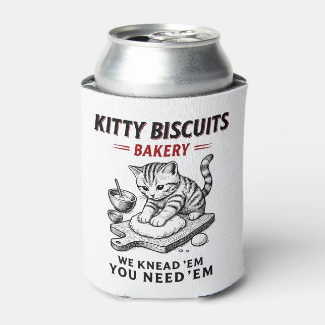 Kitty Biscuits Bakery Can Cooler (Can Front)