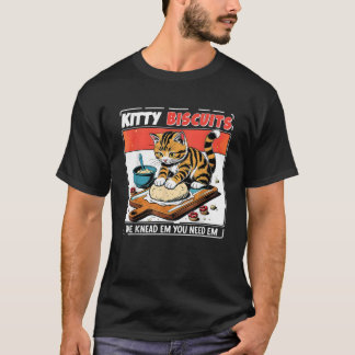 Kitty Biscuits Bakery Cute Cat Kneading Dough Cat  T-Shirt