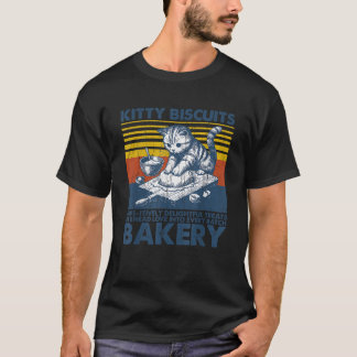 Kitty Biscuits Bakery Cute Cat Kneading Dough Cat  T-Shirt
