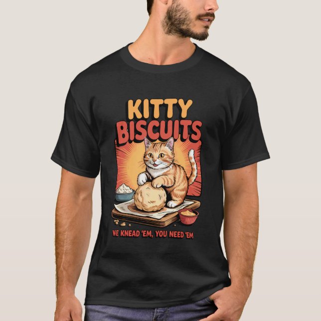 Kitty Biscuits Bakery Shirt Cat Lover Baking Knead (Front)