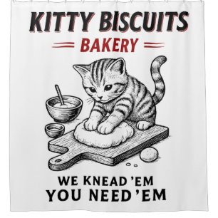 Kitty Biscuits Bakery Shower Curtain