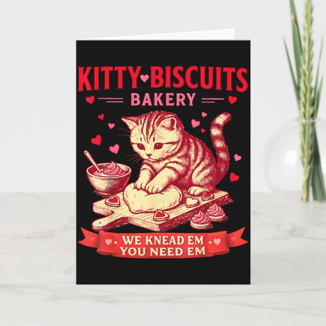 Kitty Biscuits Bakery We Knead Em You Need Em Vale Card (Front)