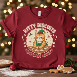 Kitty biscuits christmas Bakery Cat meme T-Shirt