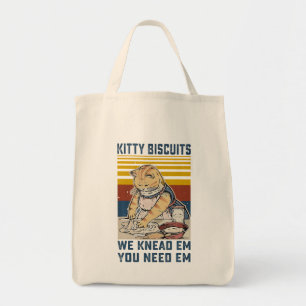 Kitty Biscuits We Knead Em You Need Em Cats Baking Tote Bag