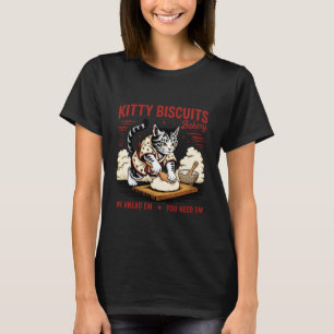 Kitty Biscuits We Knead Em You Need Em Funny Ukiyo T-Shirt
