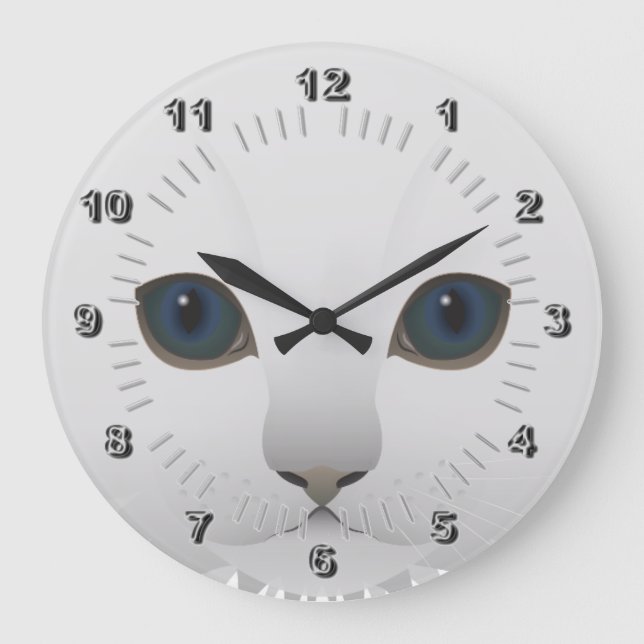 Kitty blue eyes large clock (Front)