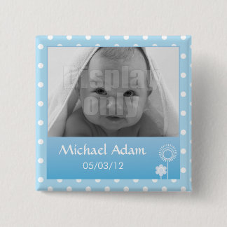 Kitty - blue pin's 15 cm square badge