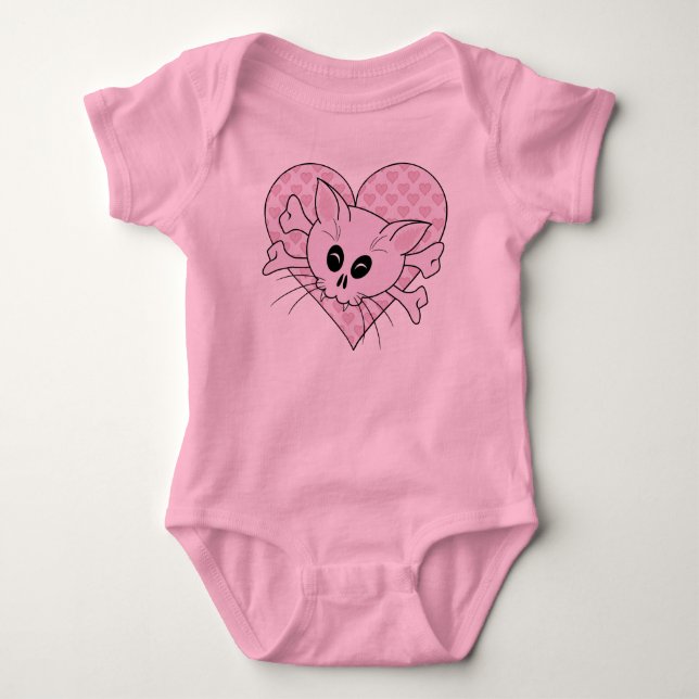 Kitty Bones Baby Bodysuit (Front)