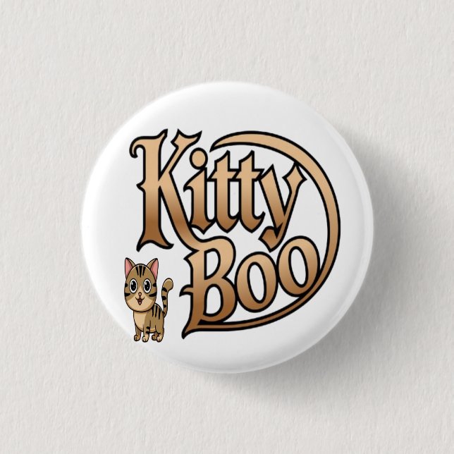 kitty boo 3 cm round badge (Front)