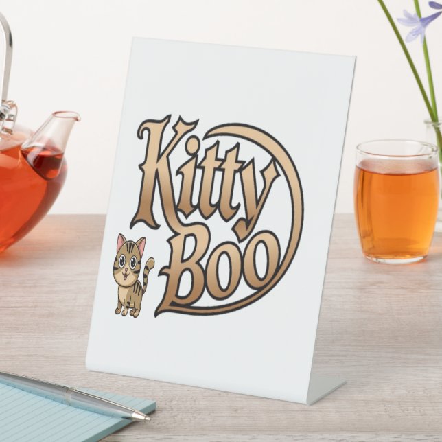 kitty boo pedestal sign (In SItu)