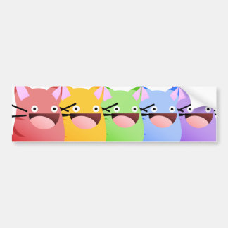 Kitty Bounce Rainbow Sticker