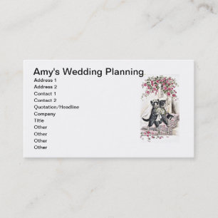 Kitty Bride and Groom Business Card