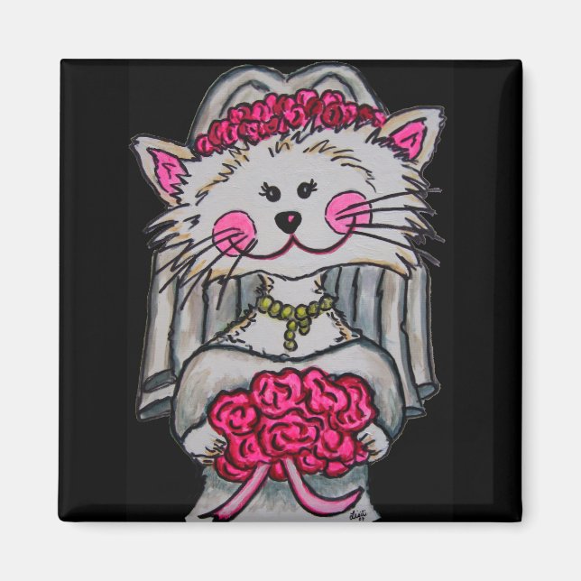 Kitty Bride To Be Magnet (Front)