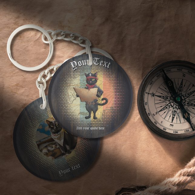 Kitty Buccaneer's Sunset Quest Circle Key Ring (Kitty Buccaneer's Sunset Quest Circle Keychain)