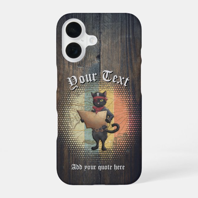 Kitty Buccaneer's Sunset Quest  iPhone 16 Case (Back)